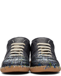 Maison Margiela Black Paint Splatter Replica Sneakers