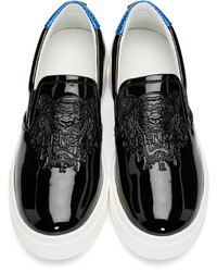Kenzo Black Patent Platform Sneakers