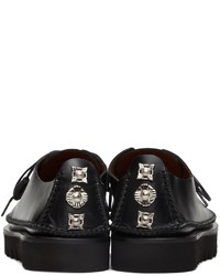 Toga Virilis Black Polished Leather Sneakers