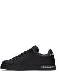 Dolce & Gabbana Black Portofino Low Top Sneakers