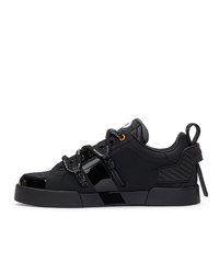 Dolce and Gabbana Black Portofino Sneakers