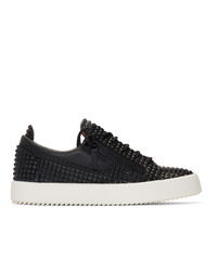 Giuseppe Zanotti Black Pyramid Stud May London Sneakers