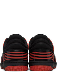 Gucci Black Red Basket Low Sneakers