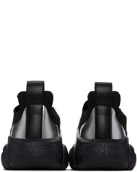 Moschino Black Silver Teddy Sneakers