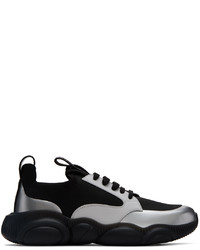 Moschino Black Silver Teddy Sneakers