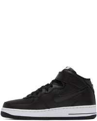 Nike Black Stssy Edition Air Force 1 07 Mid Sp Sneakers