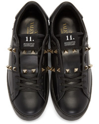 Valentino Black Studded Sneakers