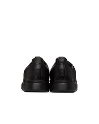 Ermenegildo Zegna Black Triple Stitch Sneakers
