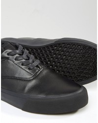 Asos Brand Lace Up Sneakers In Black With Neoprene Lining