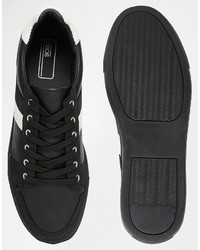 Asos Brand Retro Sneakers In Black