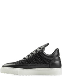 Filling Pieces Cane Leather Sneaker With Mesh