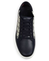 Gucci Common Supreme Low Top Leather Sneakers