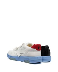 Off-White Contrast Panel Detail Sneakers