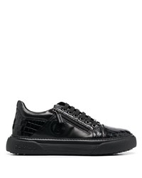 Baldinini Crocodile Effect Leather Sneakers