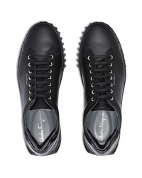 Salvatore Ferragamo Cube Leather Low Top Trainers