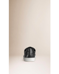 Burberry Embossed Check Leather Trainers