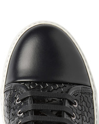 Lanvin Embossed Leather Sneakers