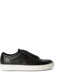 Lanvin Embossed Leather Sneakers