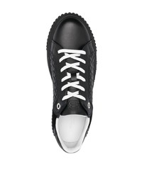 Baldinini Embossed Logo Leather Sneakers