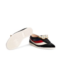 Gucci Falacer Patent Leather Sneaker With Web