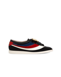 Gucci Falacer Patent Leather Sneaker With Web