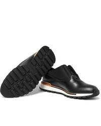 Berluti Fast Track Tornio Leather And Shell Sneakers