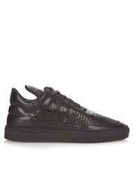 Filling Pieces Acp Low Top Woven Leather Trainers