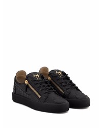 Giuseppe Zanotti Frankie Crocodile Embossed Low Top Sneakers