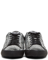 Golden Goose Golden Goose Black Painted Superstar Sneakers