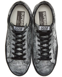 Golden Goose Golden Goose Black Painted Superstar Sneakers