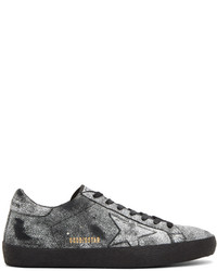 Golden Goose Golden Goose Black Painted Superstar Sneakers