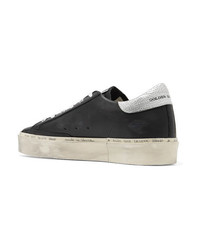 Golden Goose Deluxe Brand Hi Star Distressed Leather Sneakers