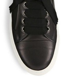 Lanvin High Frequency Leather Low Top Sneakers