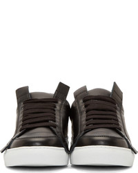 Kris Van Assche Krisvanassche Black Leather Sneakers