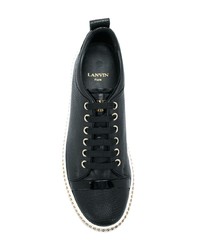 Lanvin Lace Up Chain Sneakers