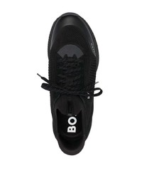 BOSS Lace Up Faux Leather Sneakers
