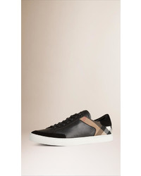Burberry Leather And House Check Trainers