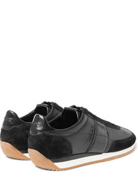 Tom Ford Leather And Suede Sneakers