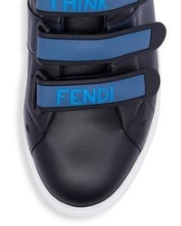 Fendi Leather Grip Tape Sneakers