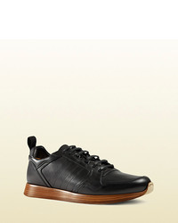 Gucci Leather Lace Up Sneaker