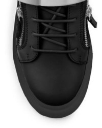 Giuseppe Zanotti Leather Low Top Banded Sneakers
