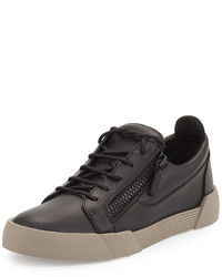 Giuseppe Zanotti Leather Low Top Sneaker Black