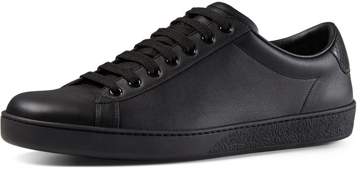 black gucci low tops