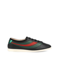Gucci Leather Low Top Sneaker With Web