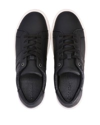 Calvin Klein Leather Monogram Pattern Sneakers