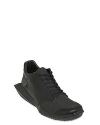 Rick Owens Leather Nylon Sneakers