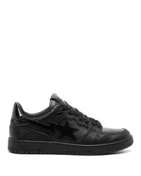 A Bathing Ape Leather Star Patch Sneakers