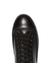 Ann Demeulemeester Leather Stitch Detail Sneakers