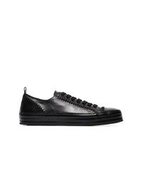 Ann Demeulemeester Leather Stitch Detail Sneakers