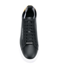Emporio Armani Logo Contrast Heel Sneakers